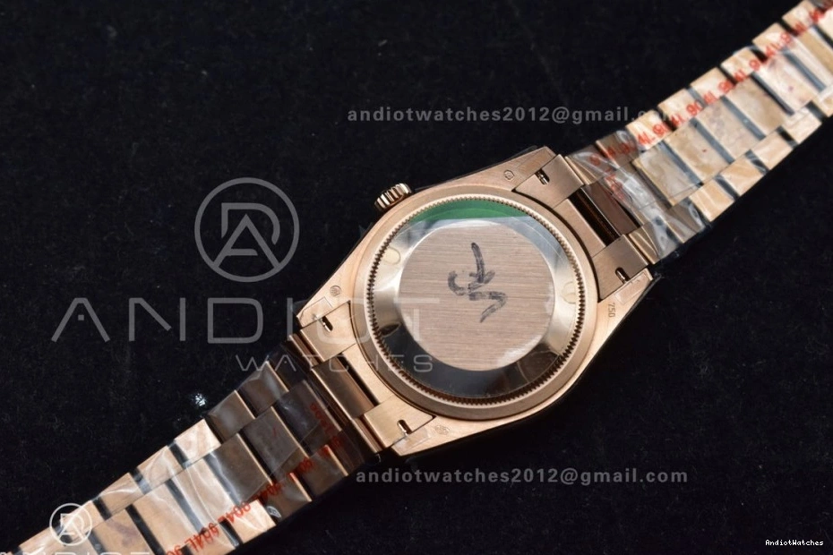 President SmoothTexture Edition Bracelet 904L DayDate Diamond Dial vr3255 678 (Gain Best Steel QF Weight) on Brown 36 V5 RG 0312